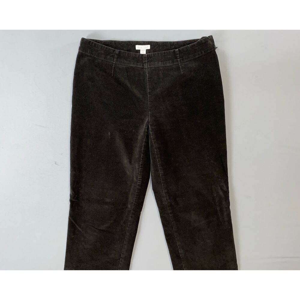 J Jill 'Corduroy' Super Soft Side Zip Ankle Pants. Dark Brown, Women's 4P. EUC!